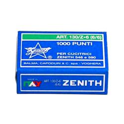 ZENITH PUNTI METALLICI ZINCATI 130/Z-6 6/6 MM CONFEZIONE 10.000 PUNTI