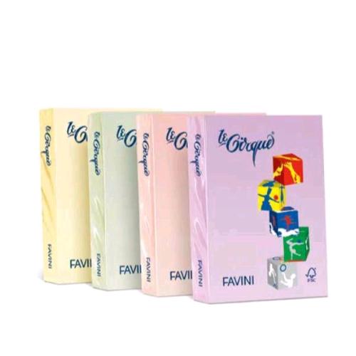 CARTOTECNICA FAVINI LE CIRQUE TENUI RISMA DA 250 FOGLI 160 GR 21 X 29.7 CM A4 VERDE