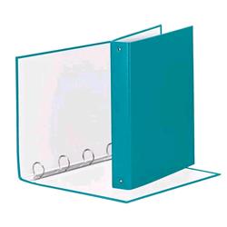 ESSELTE MEETING RACCOGLITORE 4 ANELLI DA 30 MM IN CARTONCINO PLASTIFICATO CM 22X30X4 A4 TURCHESE