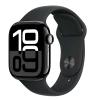 APPLE WATCH SERIES 10 GPS + CELLULAR 4G 42mm CASSA IN ALLUMINIO JET BLACK CINTURINO SPORT NERO - M/L