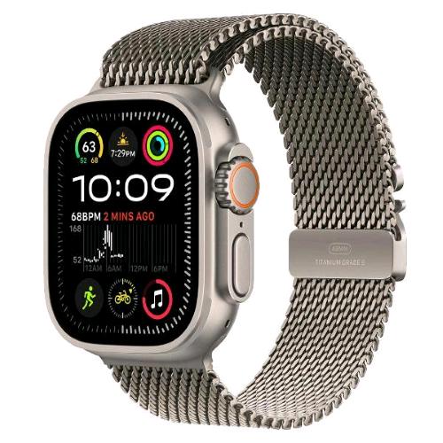 APPLE WATCH ULTRA 2 GPS + CELLULAR 4G 49mm CASSA IN TITANIO NATURALE CINTURINO LOOP MILANESE TITANIO NATURALE - M