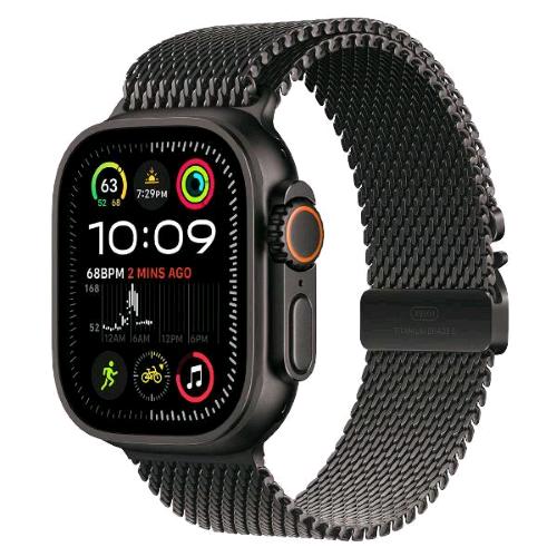 APPLE WATCH ULTRA 2 GPS + CELLULAR 4G 49mm CASSA IN TITANIO NERO CINTURINO LOOP MILANESE TITANIO NERO - M