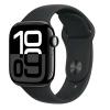 APPLE WATCH SERIES 10 GPS + CELLULAR 4G 42mm CASSA IN ALLUMINIO JET BLACK CINTURINO SPORT NERO - S/M