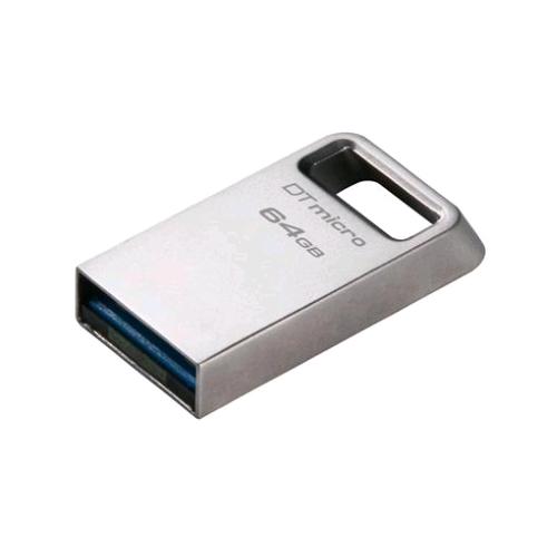 KINGSTON DATATRAVELER MICRO CHIAVETTA USB 3.2 64GB 200MB/S METAL ARGENTO