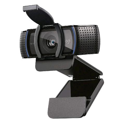 LOGITECH C920S HD WEBCAM PRO FULL HD 30FPS AUTOFOCUS MICROFONO INTEGRATO AUDIO STEREO CLIP FISSAGGIO LAPTOP LCD MONITOR COPRIOBIETTIVO NERO