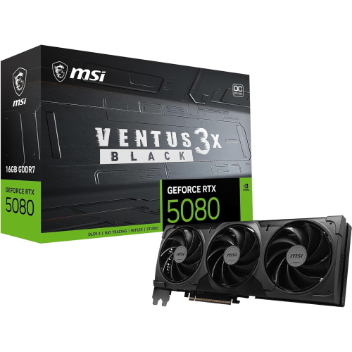 MSI RTX 5080 16G VENTUS 3X OC BLACK TRIPLE FAN