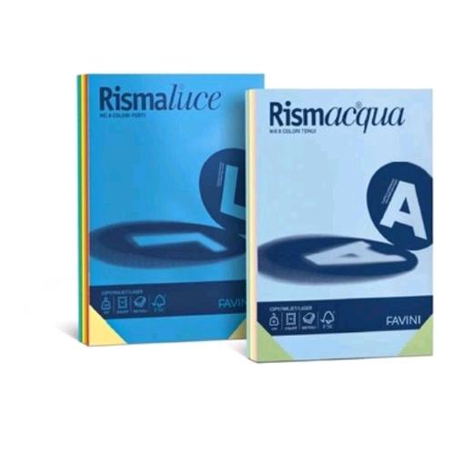 CARTOTECNICA FAVINI RISMALUCE MIX RISMA DA 125 FOGLI 200 GR 21 X 29.7 CM A4 COLORI ASSORTITI