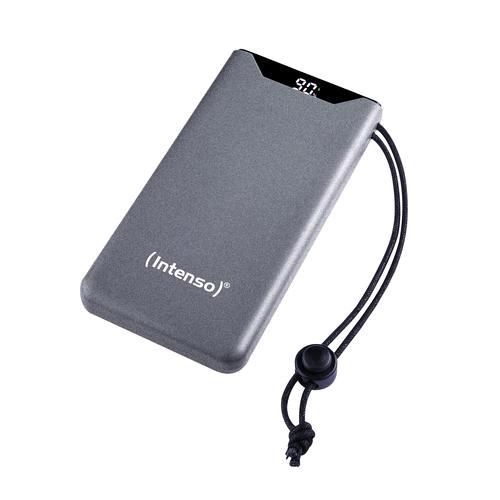INTENSO F10000 POWER BANK 10.000mAh PD (20W) & QC (18W) USB-A USB-C DISPLAY CON PERCENTUALE DI CARICA GRIGIO