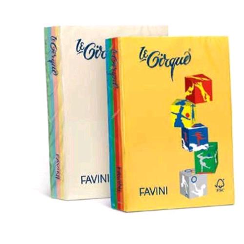 CARTOTECNICA FAVINI LE CIRQUE FORTI MIX RISMA DA 500 FOGLI 80 GR 21 X 29.7 CM A4 5 COLORI ASSORTITI