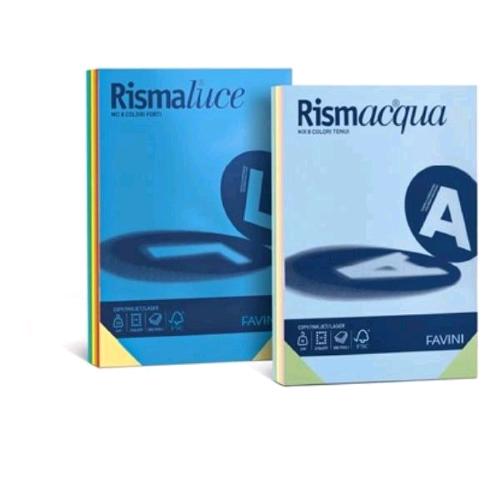 CARTOTECNICA FAVINI RISMALUCE MIX RISMA DA 300 FOGLI 90 GR 21 X 29.7 CM A4 8 COLORI ASSORTITI