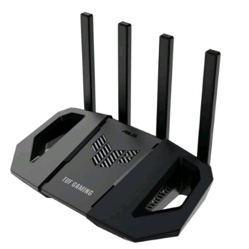 ASUS TUF GAMING BE3600 ROUTER WIFI 7 DUAL-BAND 802.11BE 2,5GBPS MODALITA' GIOCO MOBILE WIFI MESH QOS ADATTIVO PORT FORWARDING AIMESH PER WIFI MESH E AIPROTECTION PRO TETHERING MOBILE 4 ANTENNE NERO