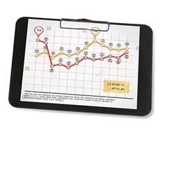 LEBEZ TABELLA PORTABLOCCO ORIZZONTALE IN PVC 230X320 mm A4 COL.NERO