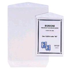 SEI ROTA APPENDICARTELLO BUSTE PORTA AVVISI IN PVC LISCIO CM 15X21 A5 TRASPARENTE CONF 10 Pz.
