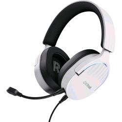 TRUST GXT 490W FAYZO 7.1 CUFFIE GAMING USB OVER-EAR CON MICROFONO AUDIO SURROUND 7.1 DRIVER 50mm ILLUMINAZIONE RGB NOISE CANCELLING BIANCO