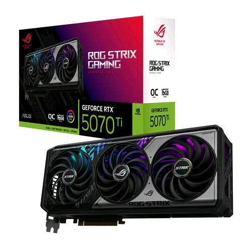 ASUS ROG -STRIX-RTX5070TI-O16G-GAMING NVIDIA GEFORCE RTX 5070 Ti 16 GB GDDR7 TRIPLE FAN - PCI Express 5.0 2 x HDMI 3 x DISPLAYPORT