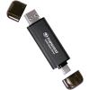 Transcend ESD310C SSD portatile 256GB, USB 10Gbps Type-A e Type-C, nero