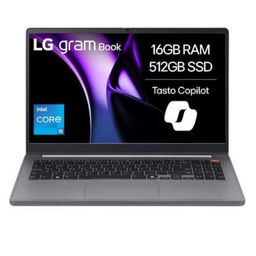 LG gramBook 15UB50T-G.AP56D · 15,6″ · Intel Core i5 · 16 GB · SSD 512 GB · Windows 11 Pro · Silver