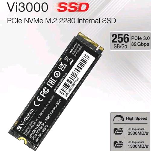 Verbatim Vi3000 SSD 256 GB M.2 NVMe PCIe Gen 3 x4