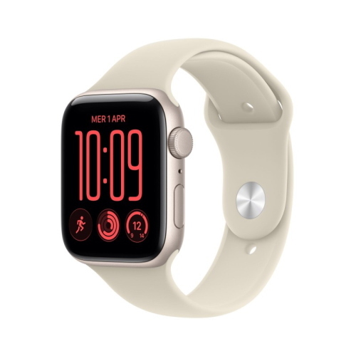 APPLE WATCH SE 3 2026 GPS CASSA 44mm IN ALLUMINIO GALASSIA CON CINTURINO SPORT SABBIA S/M