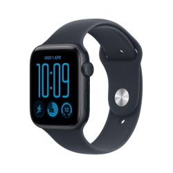 APPLE WATCH SE 3 2026 GPS CASSA 44mm IN ALLUMINIO MEZZANOTTE CON CINTURINO SPORT BLU MARINO S/M