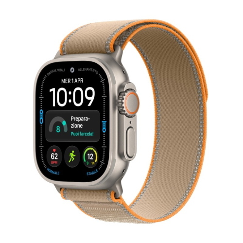 APPLE WATCH ULTRA 4 2026 GPS + CELLULAR 5G CASSA 49mm IN TITANIO NATURALE CON LOOP SABBIA M/L