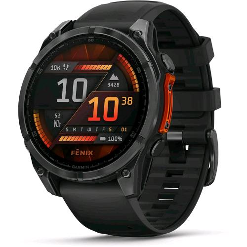 Garmin fēnix 8 47 mm AMOLED, Slate Gray e nero