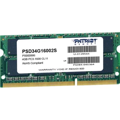 Patriot Signature Line DDR3 4 GB (1 × 4 GB) 1600MT/s CL11 — SO-DIMM