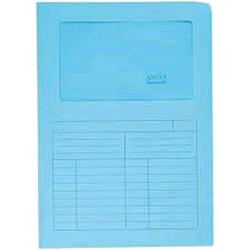 BLASETTI SINTEX CARTELLINA A L CON FINESTRA IN CARTA 297X210MM A4 COL. AZZURRO CONF 10 Pz.