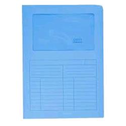 BLASETTI SINTEX CARTELLINA A L CON FINESTRA IN CARTA 297X210MM A4 COL. AZZURRO CONF 50 Pz.