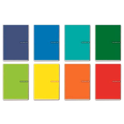 BLASETTI COLOR CLUB QUADERNO PUNTO METALLICO 80 GR 150X210 mm A5 20 FOGLI A QUADRETTI 5M COLORI ASSORTITI CONF 10 Pz.