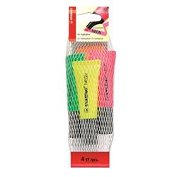 STABILO NEON EVIDENZIATORE COLORI ASSORTITI 4 Pz