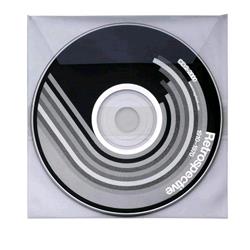 FAVORIT BUSTE PORTA CD IN PP CM 12.5X12.5 LISCIA BANDA ADESIVA PATELLA DI CHIUSURA TRASPARENTE CONF 25 Pz.