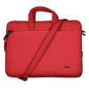TRUST BOLOGNA BORSA PER NOTEBOOK DA 16" IN POLIESTERE 2 SCOMPARTI CON TRACOLLA ROSSO