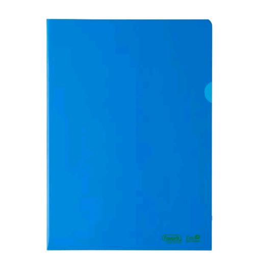 FAVORIT CARTELLINE A L IN POLIETILENE BIO BASED 220X300 mm BLU CONF 25 PZ.