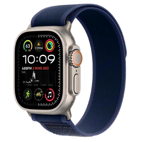 APPLE WATCH ULTRA 2 GPS + CELLULAR 4G 49mm CASSA IN TITANIO NATURALE CINTURINO TRAIL LOOP BLU - M/L