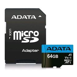 ADATA Premier microSDXC 64 GB UHS-I A1 V10 con adattatore