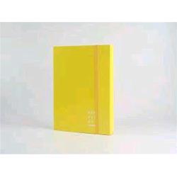 BREFIOCART NEW COLOR CARTELLE C/ELASTICO PIATTO IN CARTONCINO PLASTIFICATO 250X350MM A4 DORSO 10CM COL. GIALLO