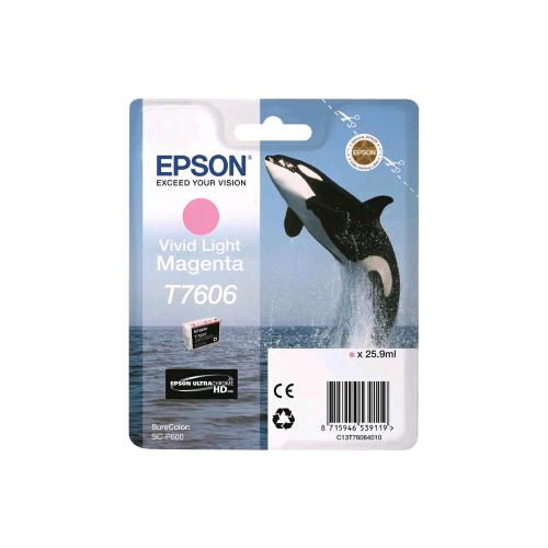 EPSON T7606 CARTUCCIA INCHIOSTRO VIVID LIGHT MAGENTA 25.9 ML PER SureColor SC-P600