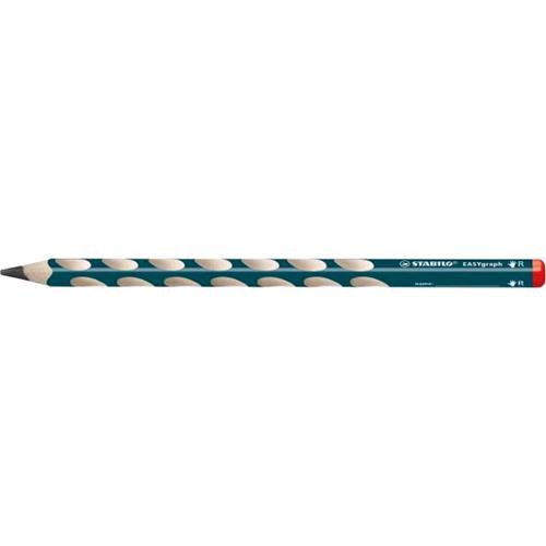 STABILO EASYGRAPH MATITA DI GRAFITE HB FUSTO TRIANGOLARE E SAGOMATURE ANTI SCIVOLO ERGONOMICA PER DESTRIMANI CONF 12 Pz.