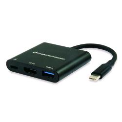 Conceptronic DONN01B — adattatore USB-C 3 in 1 HDMI, USB e ricarica