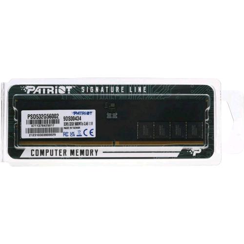 Patriot Signature Line DDR5 32 GB (1 × 32 GB) 5600MT/s CL46 — UDIMM