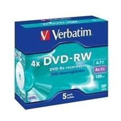 VERBATIM DVD-RW 4.7GB 4X JAWEL CASE 5PZ