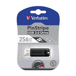 VERBATIM PINSTRIPE 256GB CHIAVETTA USB-A 3.1 NERO