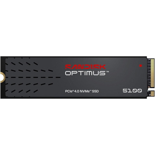 SANDISK OPTIMUS 5100 SSD 4TB INTERNO M.2 2280 NVMe PCI Express 4.0 NVMe QLC 3D NAND LETTURA 6.900 MB/s SCRITTURA 6.700 MB/s NERO