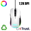 Trust GXT 922 Ybar — mouse gaming USB RGB, bianco